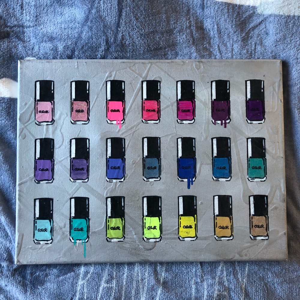 Glam Nail Polish Painting